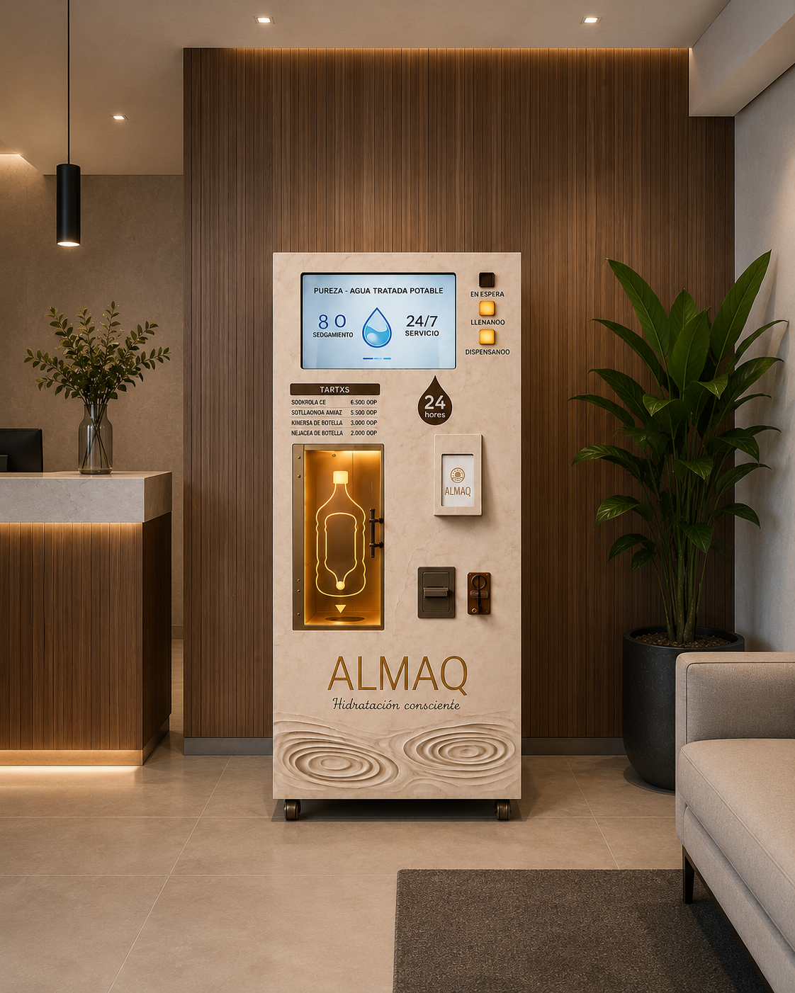 Máquina ALMAQ en lobby clásico colombiano